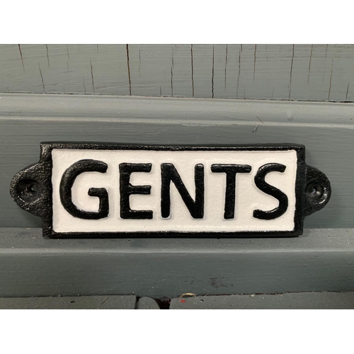 164 - CAST IRON GENTS SIGN