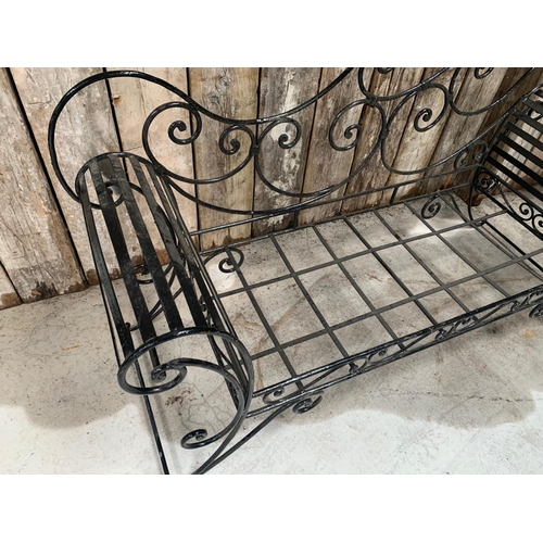 23 - 1 X HUGE HEAVY METAL IRON ORNATE BENCH