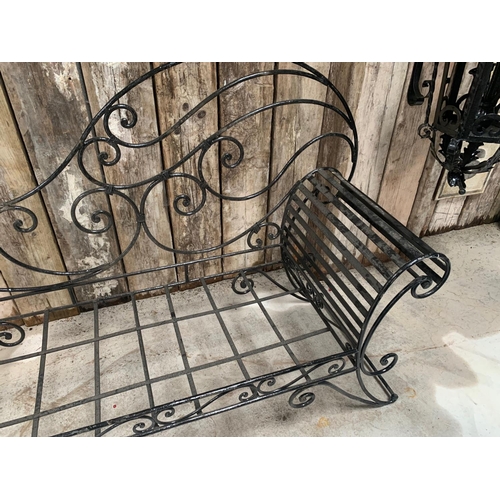 23 - 1 X HUGE HEAVY METAL IRON ORNATE BENCH