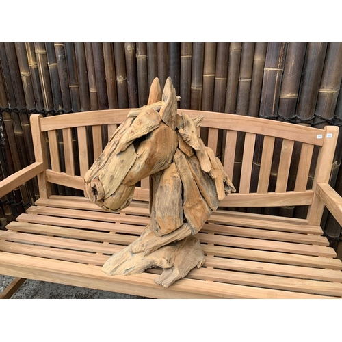 38 - HUGE DRIFTWOOD HORSES HEAD