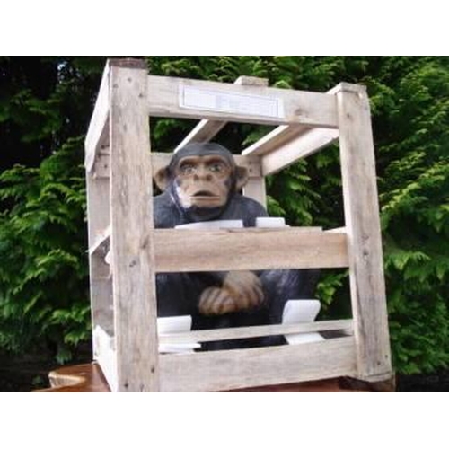 65 - NEW CRATED MONKEY STATUE