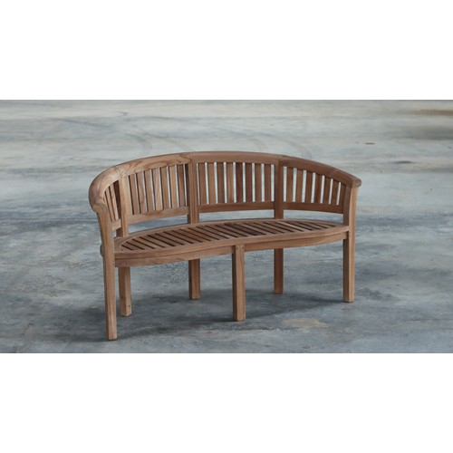 111 - BRAND NEW PACKAGED SOLID TEAK PEANUT GARDEN BENCH