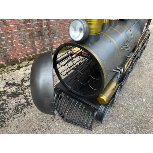 1 - HUGE FABRICATED METAL STEAM ENGINE SERVING COUNTER BAR