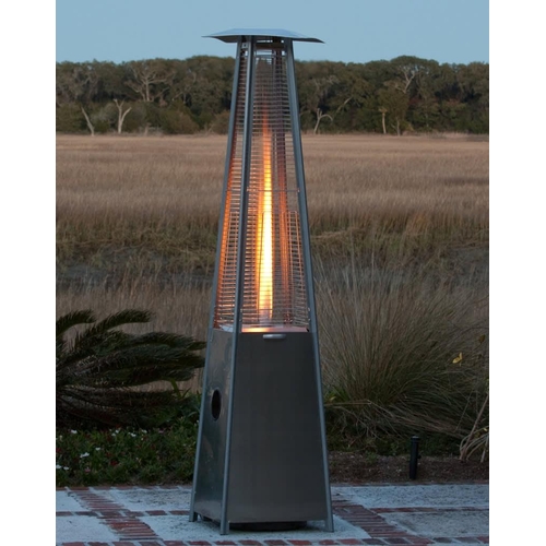 100 - BRAND NEW BOXED COMMERCIAL PYRAMID PATIO HEATER (APPROX 2.3M TALL X 50CM WIDE X 50CM DEEP)