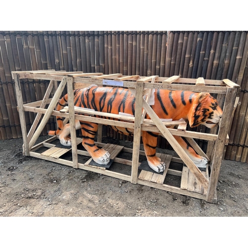 35 - NEW CRATED LIFESIZE WALKING TIGER