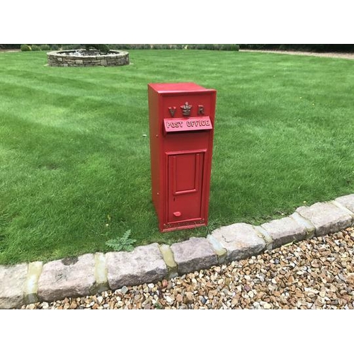 64 - CAST IRON VR RED POST BOX