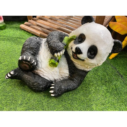 5 - NEW LARGE HAPPY LAYING PANDA STATUE APPROX 55CM LONG