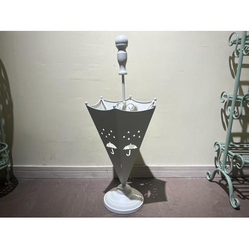 24 - NEW UNIQUE WHITE UMBRELLA STAND