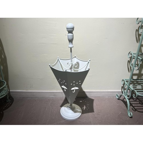 24 - NEW UNIQUE WHITE UMBRELLA STAND