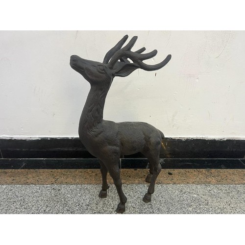 30 - CAST IRON DEER STATUE