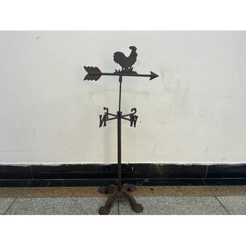 41 - CAST IRON OUTDOOR WEATHER VANE ON STAND