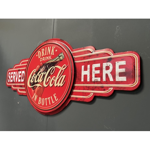 156 - LARGE COCA COLA WALL SIGN (85CM X 40CM)