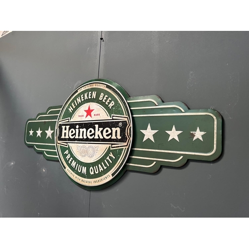 158 - LARGE HEINEKEN WALL SIGN (85CM X 40CM)