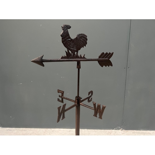 37 - CAST IRON OUTDOOR WEATHER VANE ON STAND