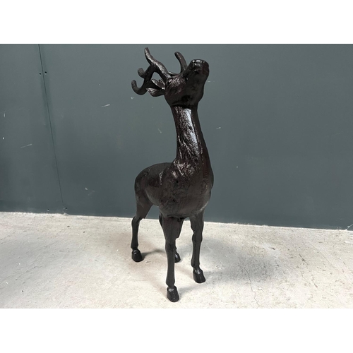 44 - CAST IRON DEER STATUE