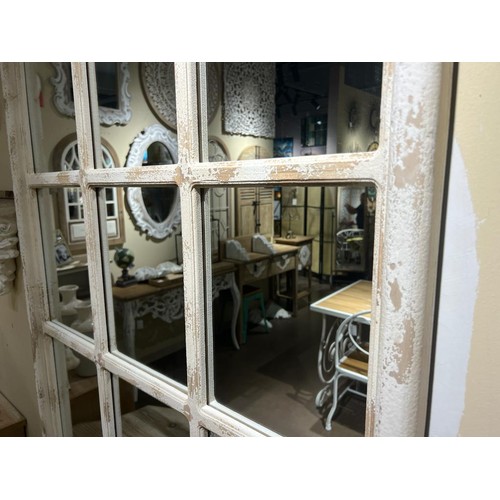 65 - MASSIVE SHABBY CHIC ARCHED MIRROR (170CM X 86CM)