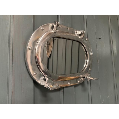 144 - NEW BOXED OVAL PORTHOLE MIRROR