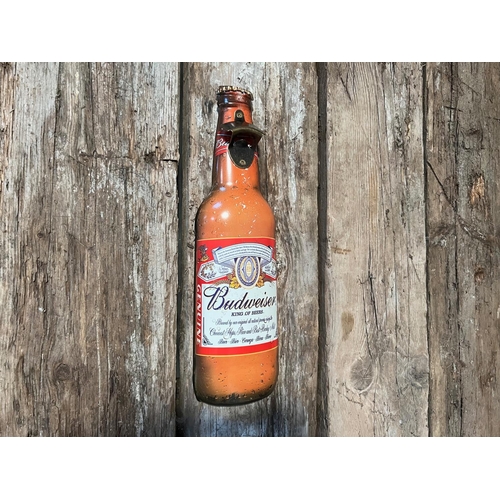 66 - LARGE BUDWEISER BOTTLE OPENER/WALL SIGN (45CM)