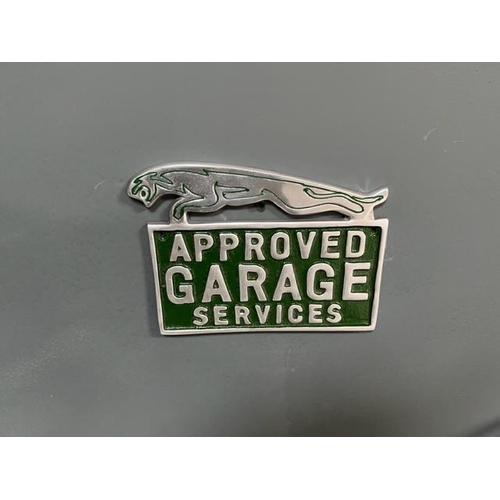 85 - POLISHED ALUMINIUM APPROVED GARAGE SERVICES SIGN