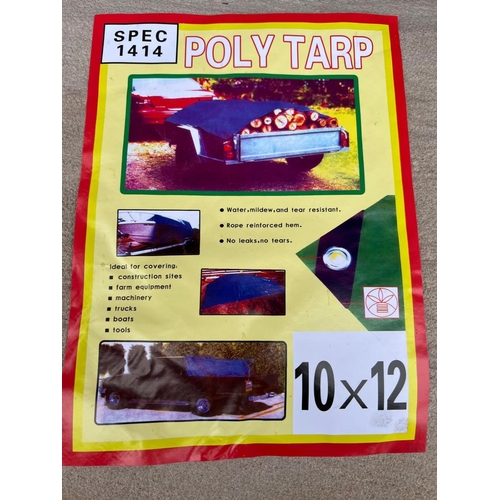 168 - 1 X NEW 10M X12M HEAVY DUTY TARPAULIN