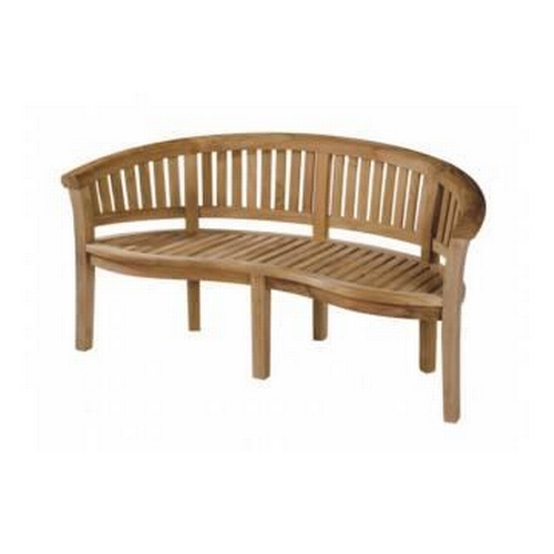 25 - BRAND NEW PACKAGED SOLID TEAK PEANUT GARDEN BENCH