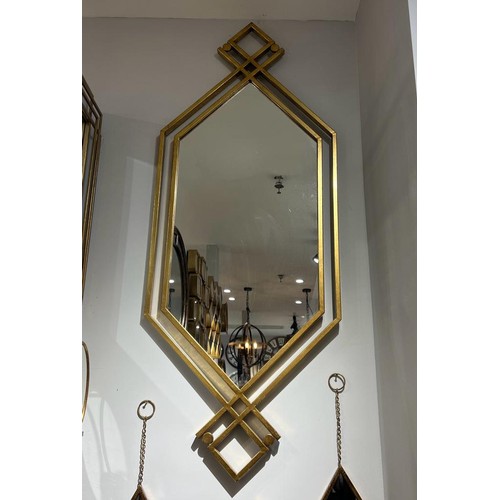 161 - NEW BOXED LARGE 1.5M DECORATIVE GOLD WALL MIRROR
