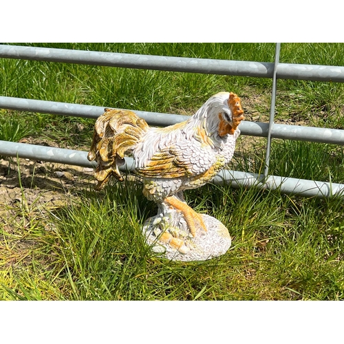 98 - BOXED NEW OUTDOOR RESIN COCKEREL FIGURE