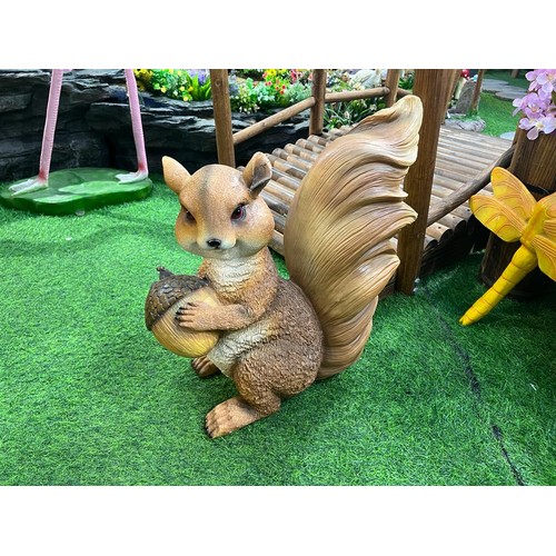 84 - NEW LARGE STANDING HAPPY SQUIRREL STATUE APPROX 50CM TALL