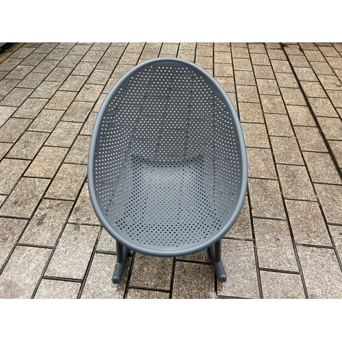 38 - BOXED NEW PLASTIC OUTDOOR EGG ROCKING CHAIR