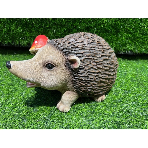 76 - NEW SMALL HEDGEHOG STATUE APPROX 30CM TALL