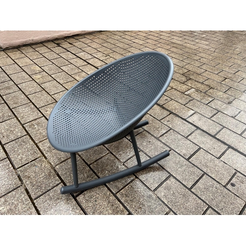 36 - BOXED NEW PLASTIC OUTDOOR EGG ROCKING CHAIR