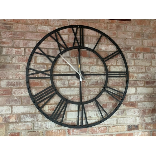 144 - HUGE METAL 1.2M DIAMETER WALL CLOCK