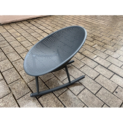 52 - BOXED NEW PLASTIC OUTDOOR EGG ROCKING CHAIR