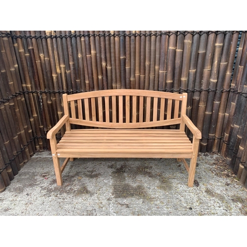 54 - BRAND NEW PACKAGED SOLID TEAK CHATSWORTH GARDEN BENCH