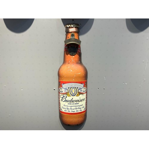 145 - LARGE BUDWEISER BOTTLE OPENER/WALL SIGN (45CM)