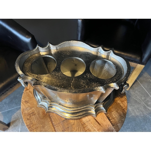 86 - BOXED NEW HEAVY NICKEL BOLLINGER CHAMPAGNE BUCKET