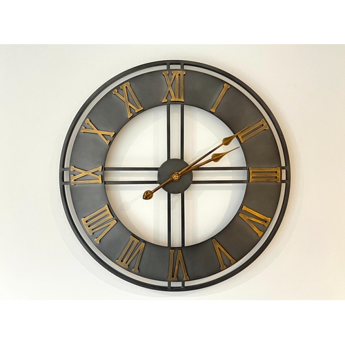 149 - BRAND NEW, BOXED GREY AND GOLD CLOCK