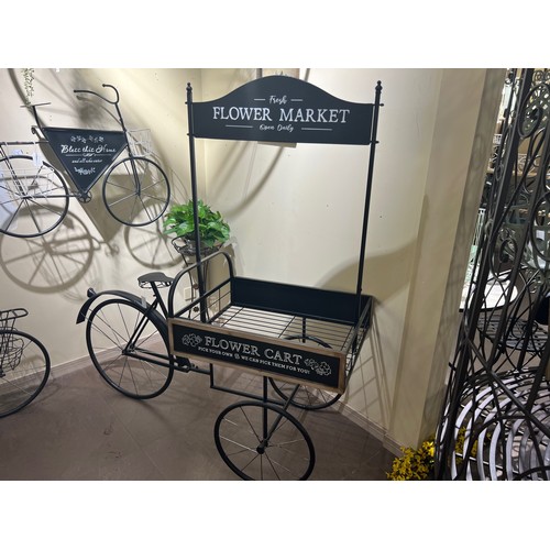 13 - NEW LARGE WELCOME TO THE FLOWER MARKET BICYCLE CART