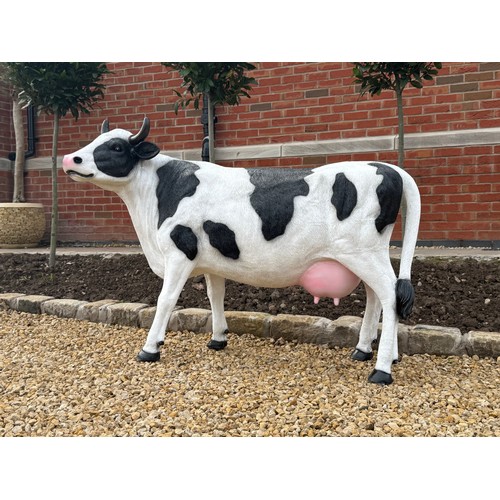 74 - CRATED 1.3M LONG FIBREGLASS RESIN COW