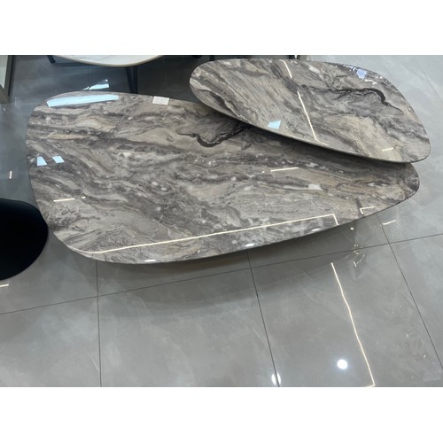 114 - BOXED NEW DESIGNER MARBLE COFFEE TABLE