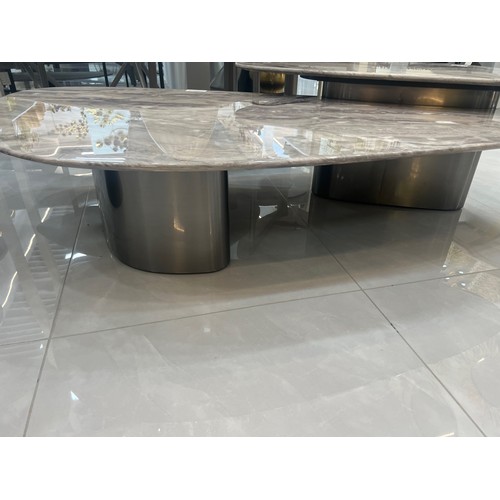 114 - BOXED NEW DESIGNER MARBLE COFFEE TABLE