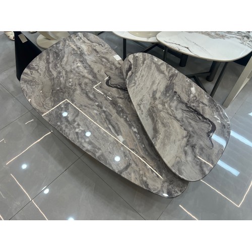 114 - BOXED NEW DESIGNER MARBLE COFFEE TABLE