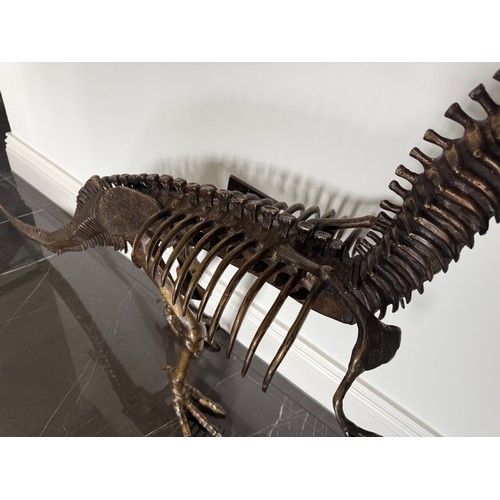6 - HUGE CAST BRONZE T-REX STATUE 180CM LONG X 100CM HIGH