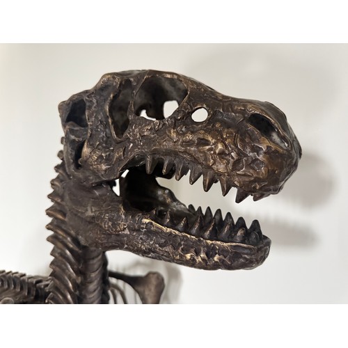 6 - HUGE CAST BRONZE T-REX STATUE 180CM LONG X 100CM HIGH