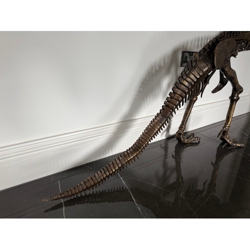 6 - HUGE CAST BRONZE T-REX STATUE 180CM LONG X 100CM HIGH