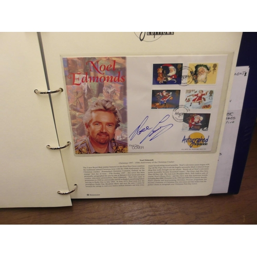 1 - A collection of 54 modern autographed fdc to 2001 in 3 special albums, pristine condition noting Dam... 