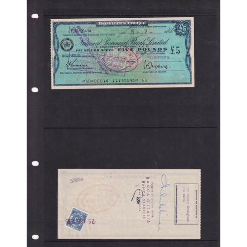 10 - TRAVELLERS CHEQUES Issued in the 1960's with values from £2 to £20 issued by the National Provincial... 