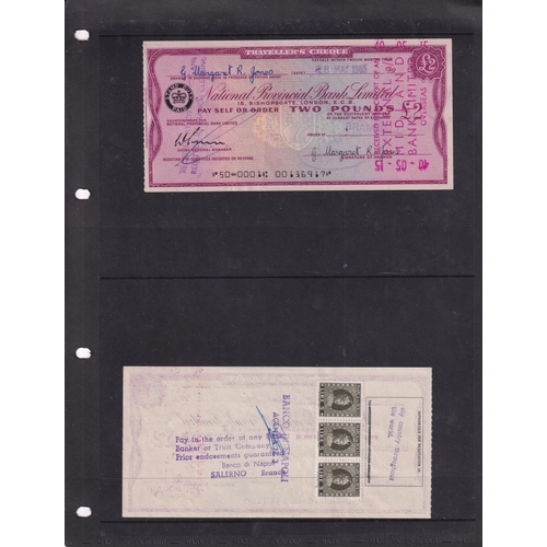 10 - TRAVELLERS CHEQUES Issued in the 1960's with values from £2 to £20 issued by the National Provincial... 