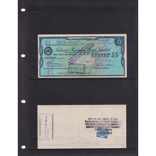 10 - TRAVELLERS CHEQUES Issued in the 1960's with values from £2 to £20 issued by the National Provincial... 