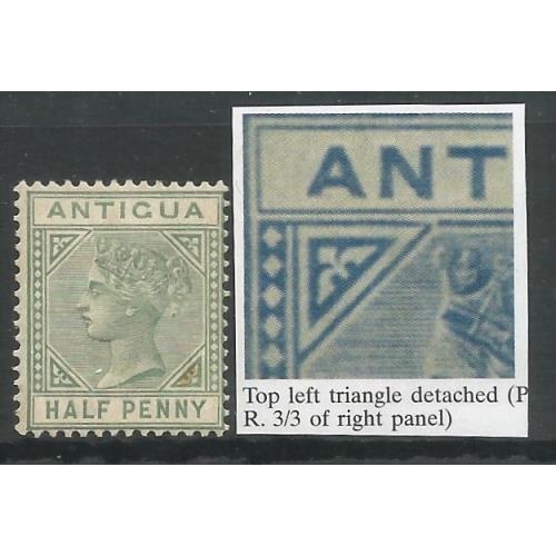 17 - 1882 Detached Triangle variety ½d SG21A fine mint c£350.